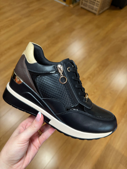 Tommy Bowe for Her Koetiser Black Wedge Trainer