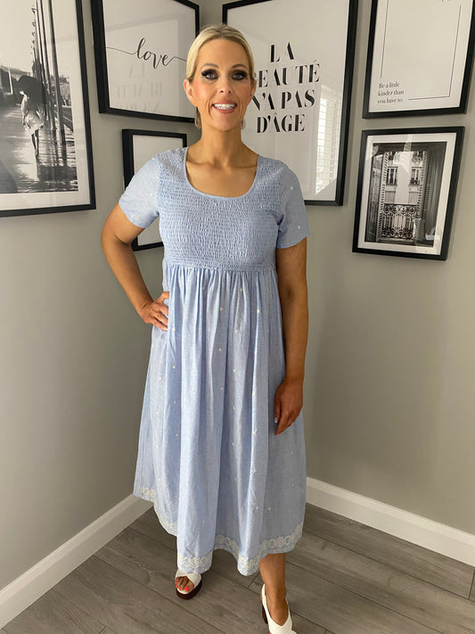 Mudflower Denim Floaty Dress