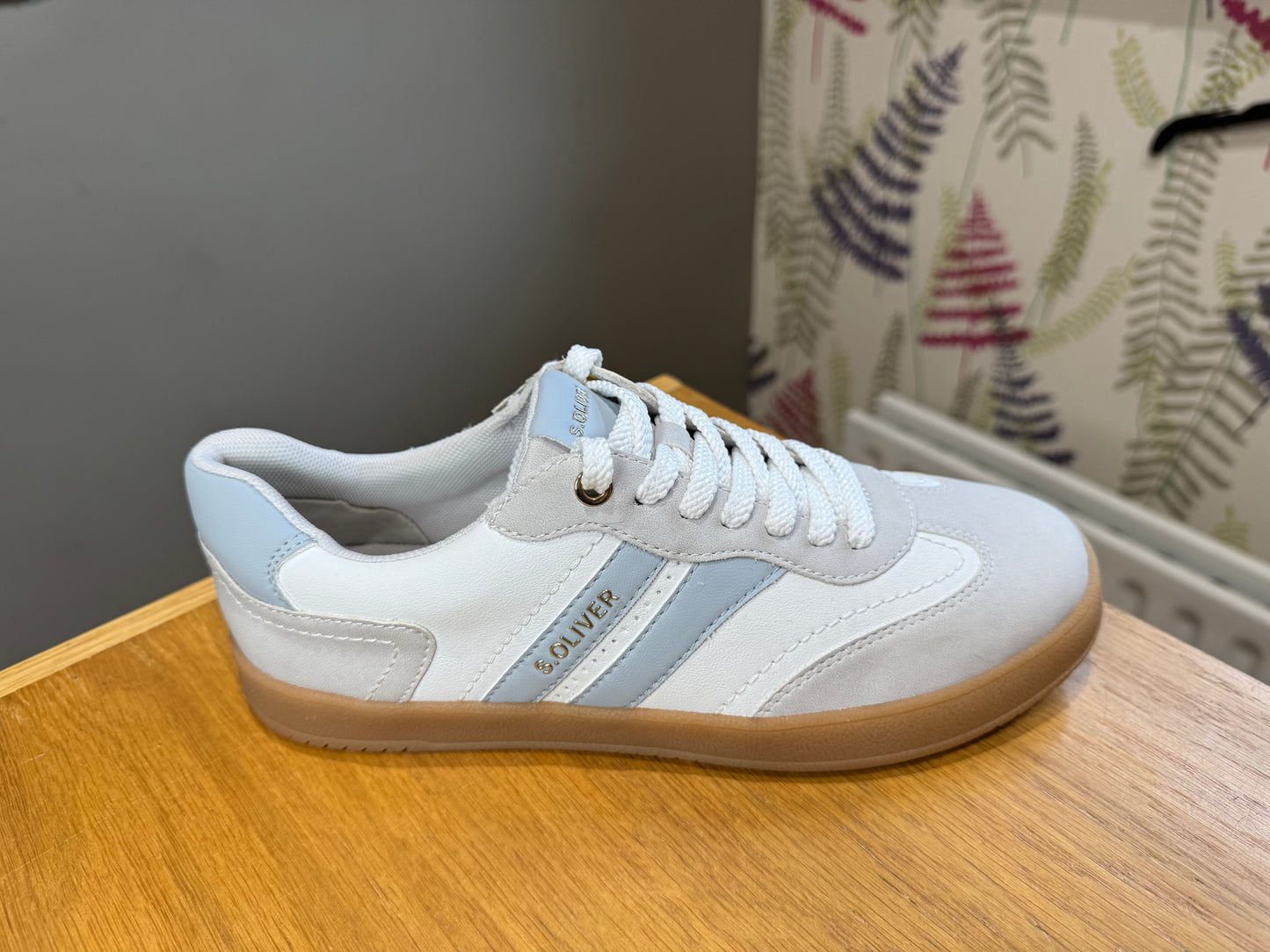 S. Oliver Blue/Grey Slim Trainer