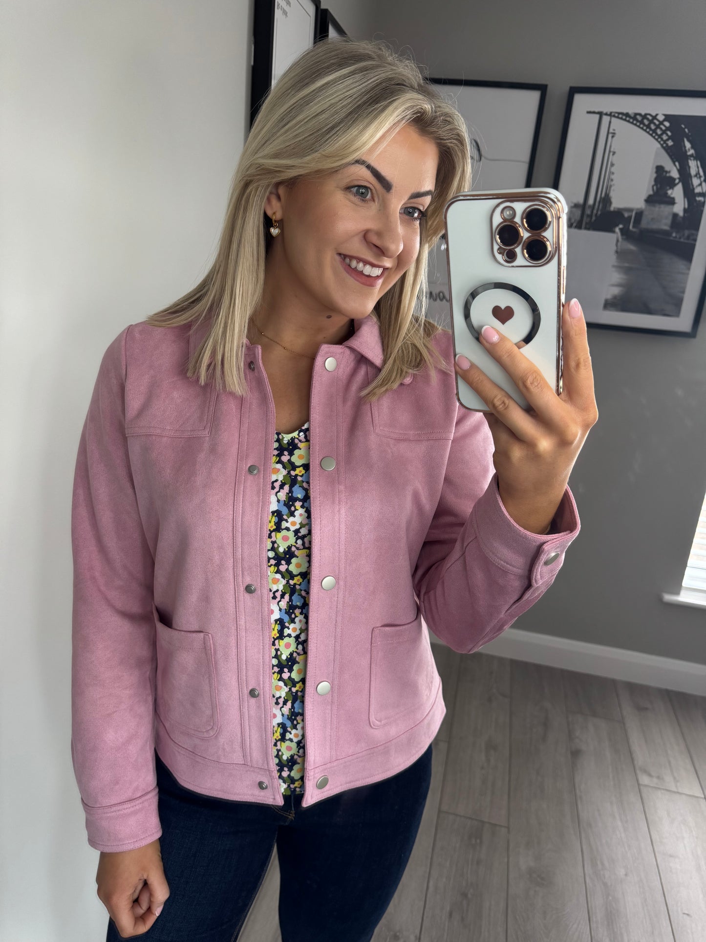 Mudflower Pink Suedette Jacket