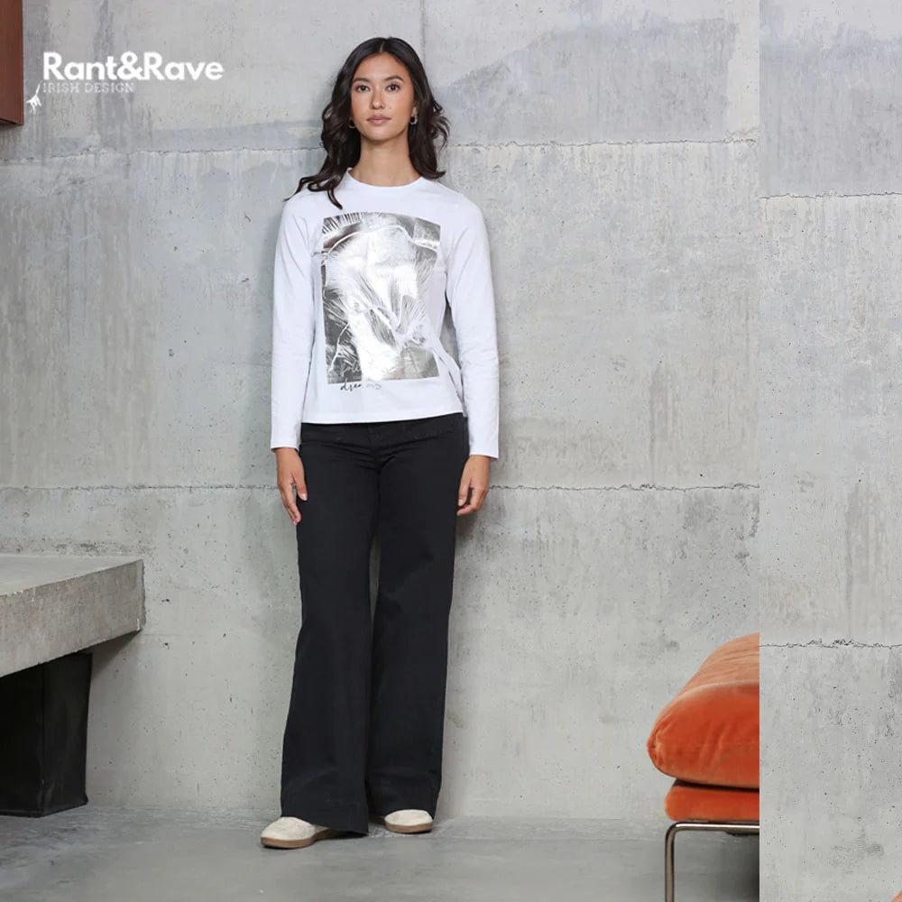 Rant & Rave Nola Black Wide Leg Jean
