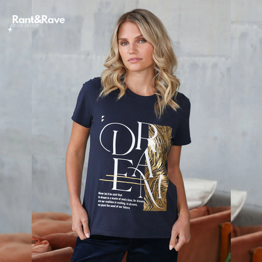 Rant & Rave Wanda Navy T-Shirt