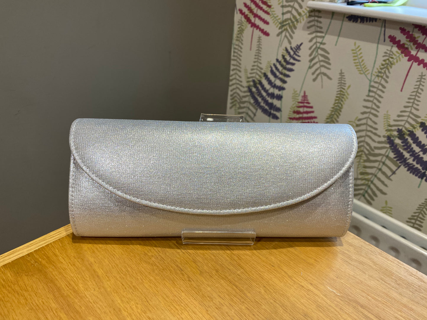 Lotus Claire Silver Clutch Bag