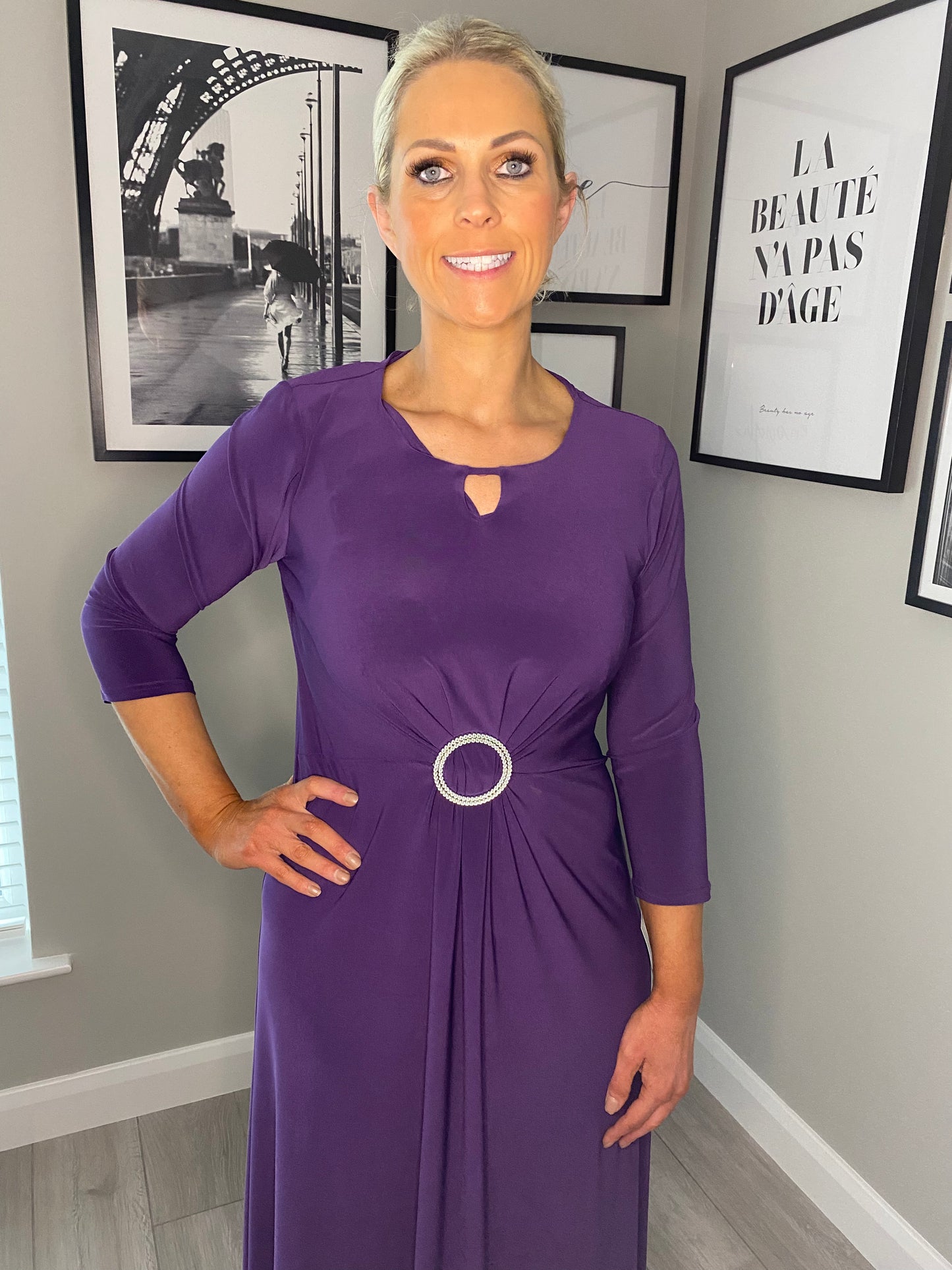 Glitz Purple Diamante Dress